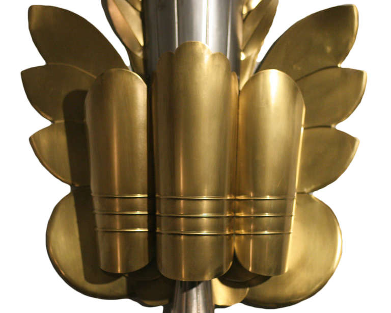 Art Deco Grand Hollywood Theater Leaf Sconce