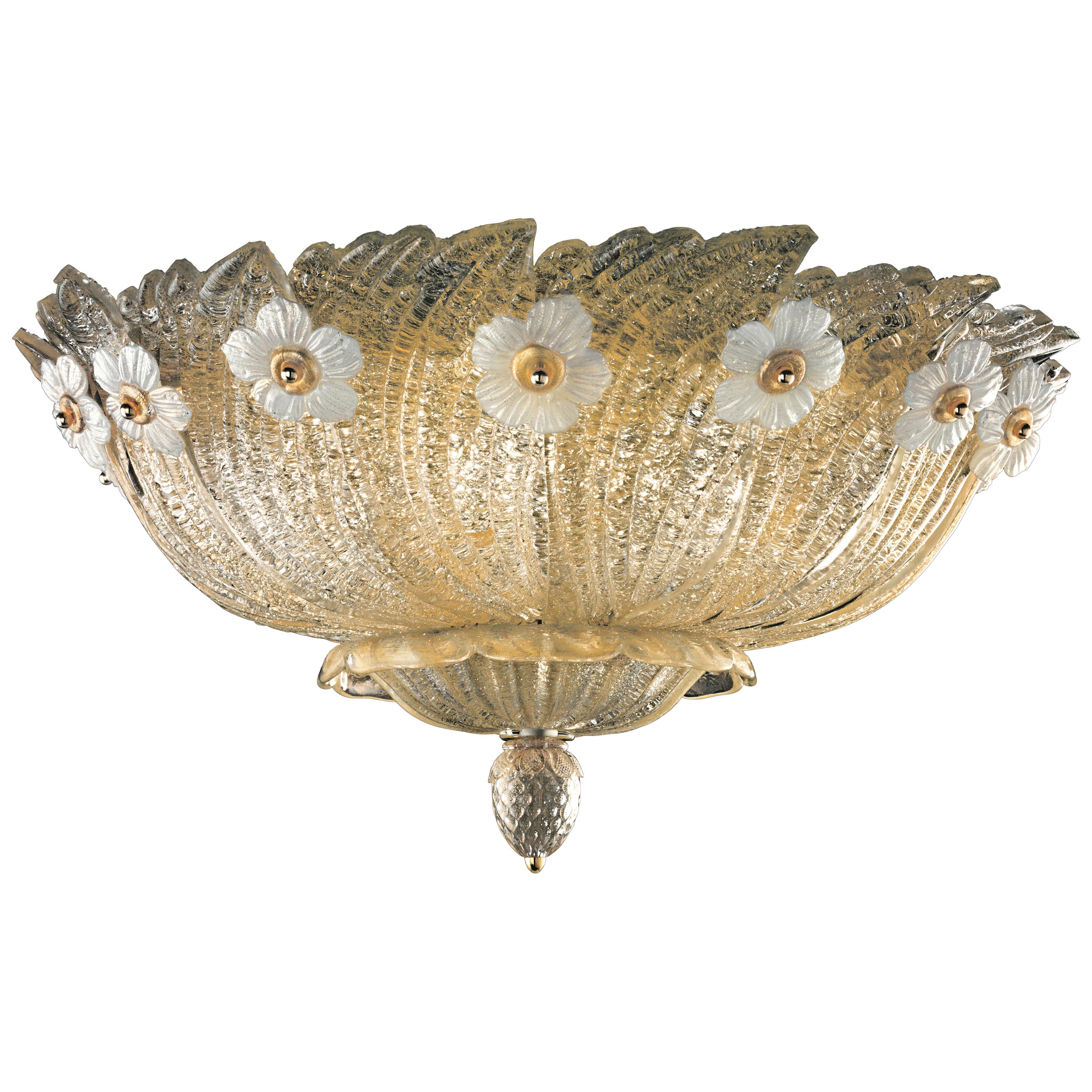 Grand Hotel 5116 80 Ceiling Lamp in Glass, by Barovier&Toso