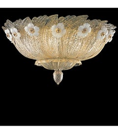 Grand Hotel Ceiling Flush Mount by Barovier & Toso, Murano, 1980s