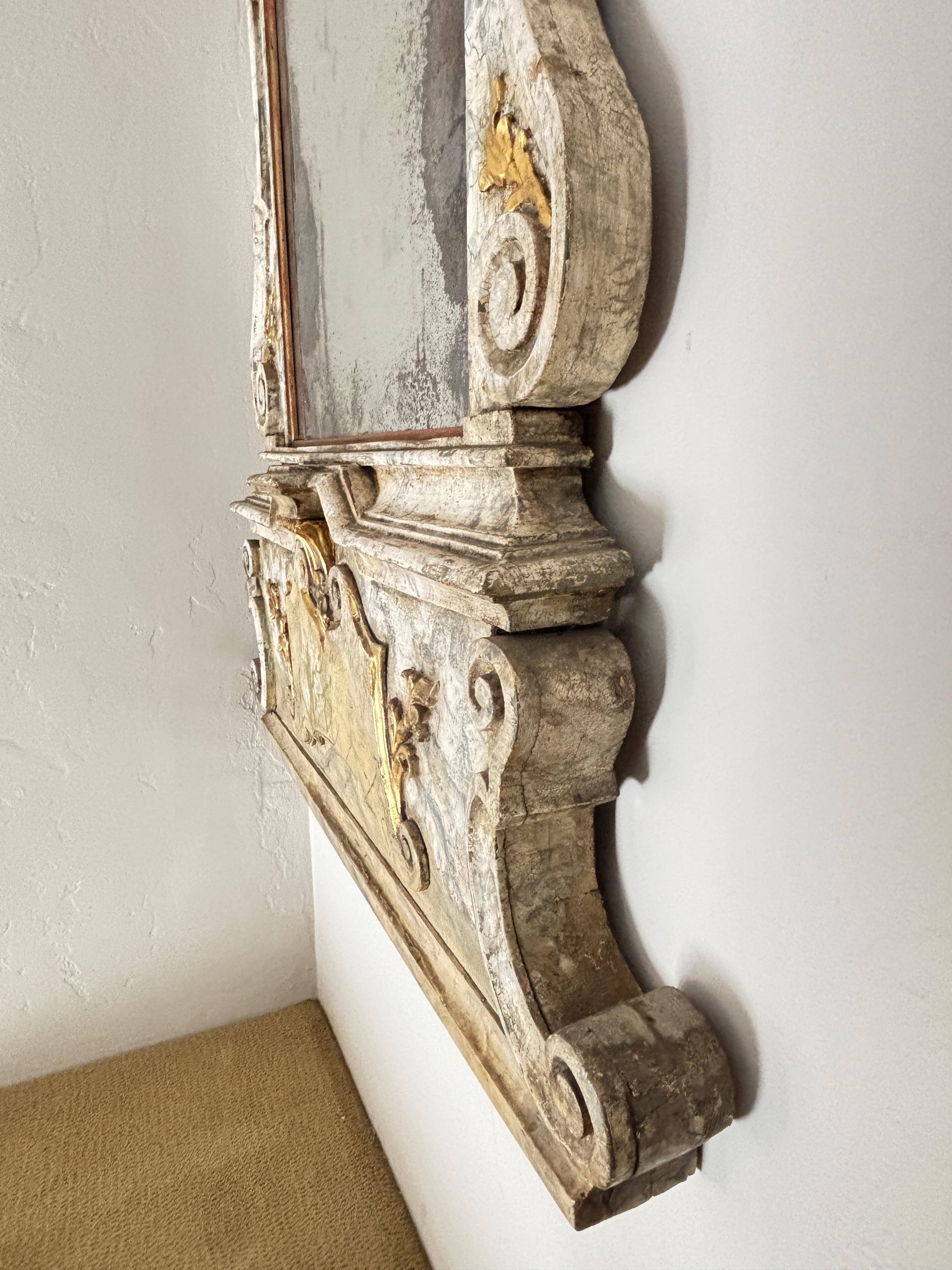 Grand miroir italien baroque, fin 18ème - début 19ème siècle en vente 4