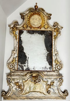 Grand Italian Baroque Style Mirror, Late 18th - Early 19th Century