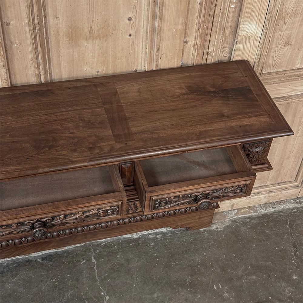 Grand Italian Renaissance Walnut Console ~ Sideboard For Sale 10