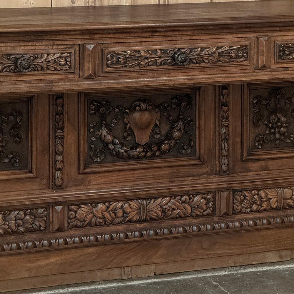 Grand Italian Renaissance Walnut Console ~ Sideboard For Sale 2