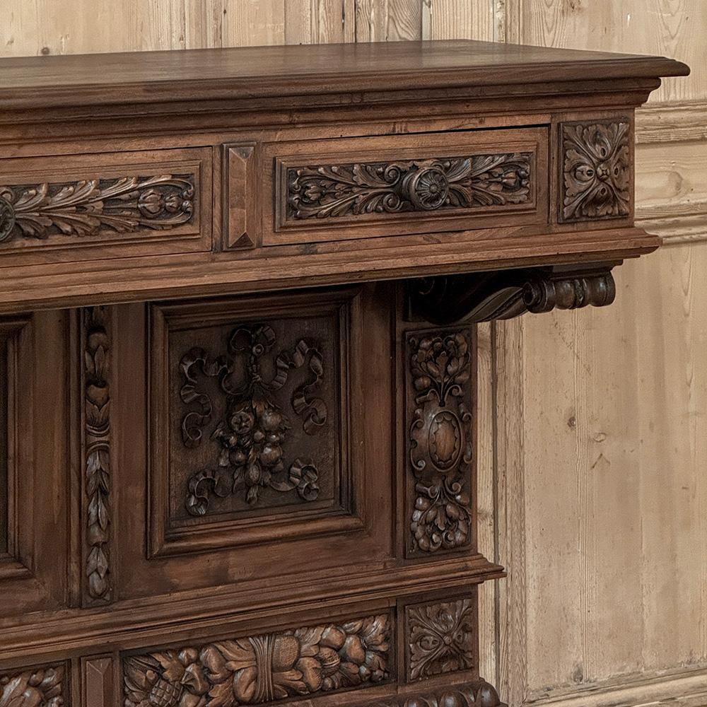 Grand Italian Renaissance Walnut Console ~ Sideboard For Sale 3