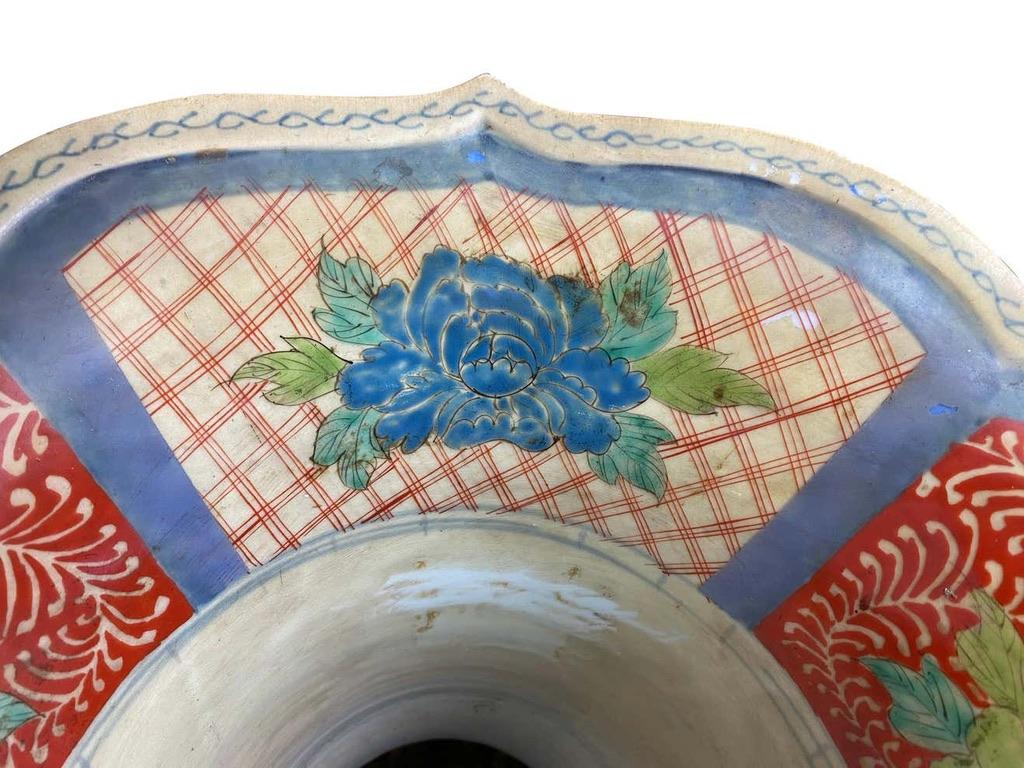 Porcelain Grand Japanese Imari Vase, Late 19th Century For Sale