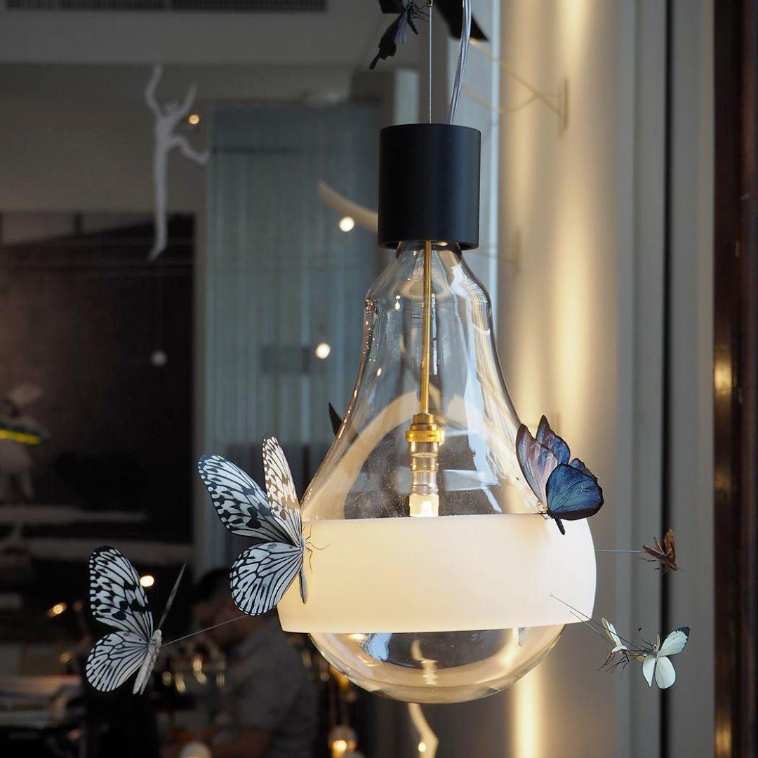 Metal 'Grand John' Blown Glass Pendant Lamp for Ingo Maurer For Sale