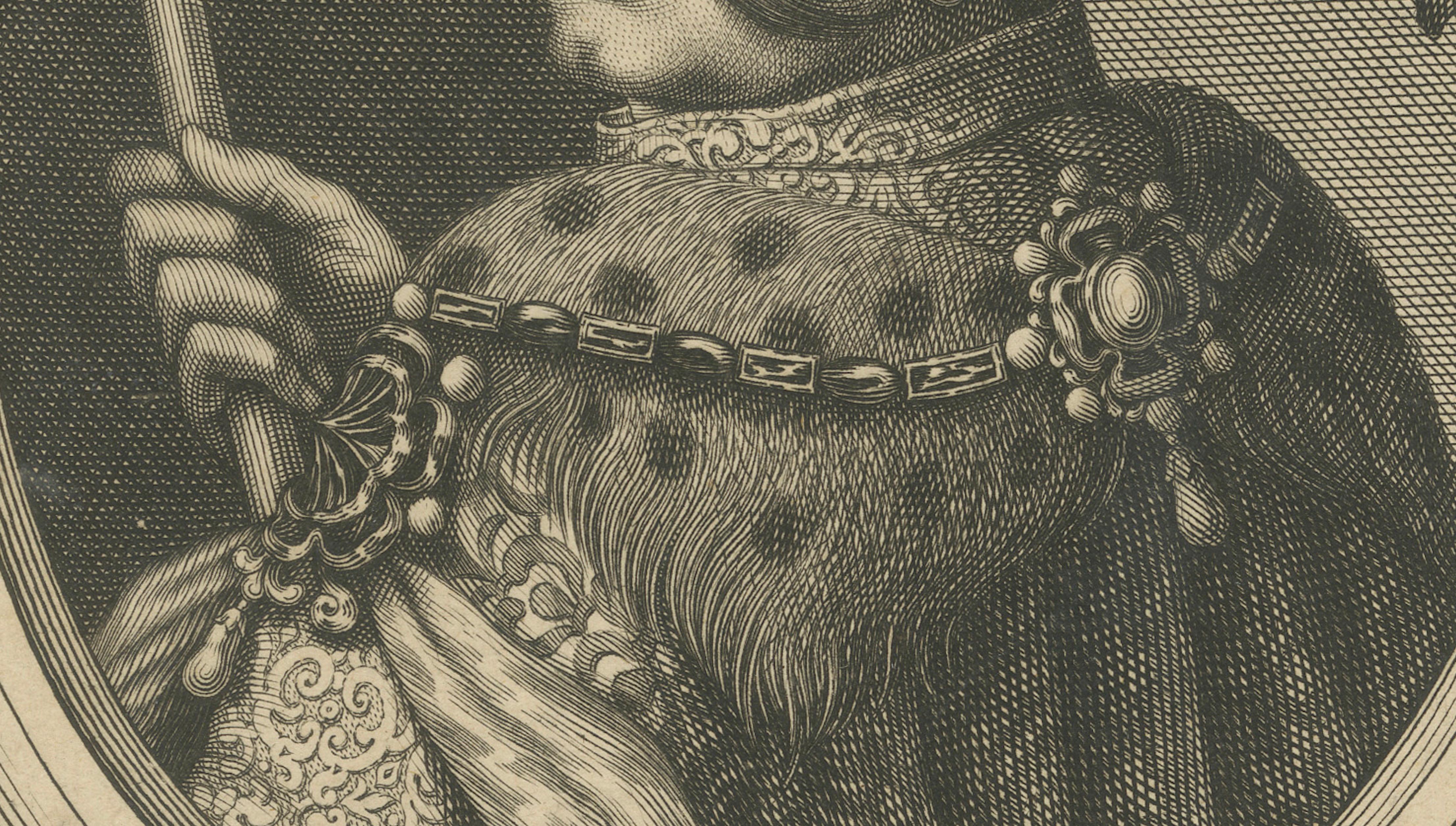 Grand Khan of Tartary Portrait Engraving, Nicolas de Larmessin, Paris, c.1660