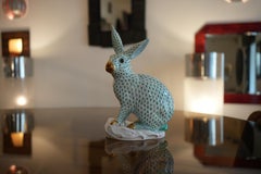 Hand-Painted Porcelain Grand Rabbit by Herend, Art Deco, Hungary, 1900