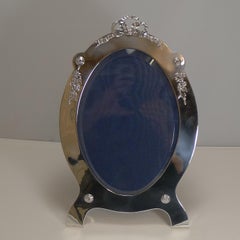 Grand Large Antique English Sterling Silver Photograph/Picture Frame, 1907
