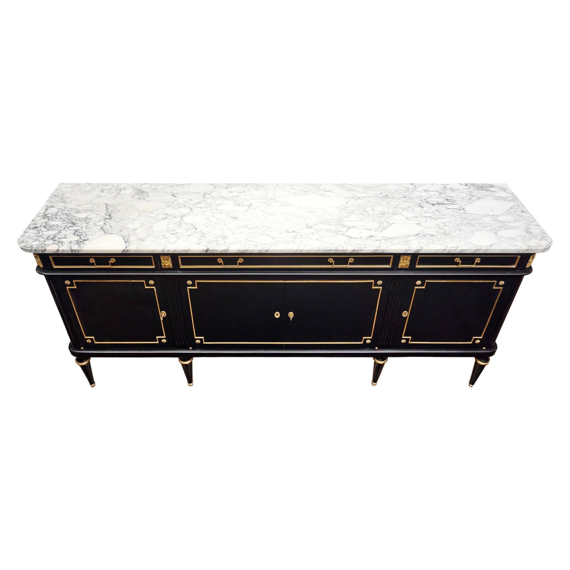 Grand Louis XVI Ebonized Buffet For Sale 2
