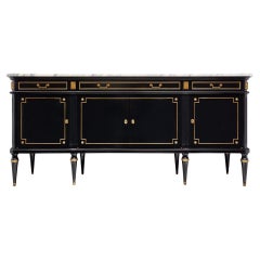 Grand Louis XVI Ebonized Buffet