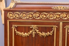 Grand Louis XVI Mahogany Cabinet with Bronze d’Ore Mounts, French 19th Century
