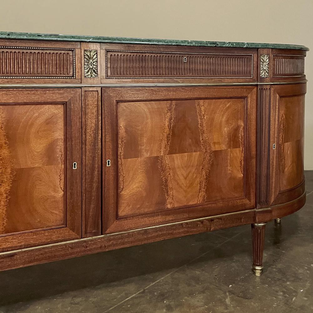 Grand Louis XVI Mahagoni Marmorplatte Buffet ~ Credenza 4