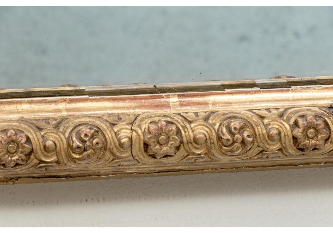 20th Century Grand Louis XVI Style Segmented Giltwood Mirror For Sale