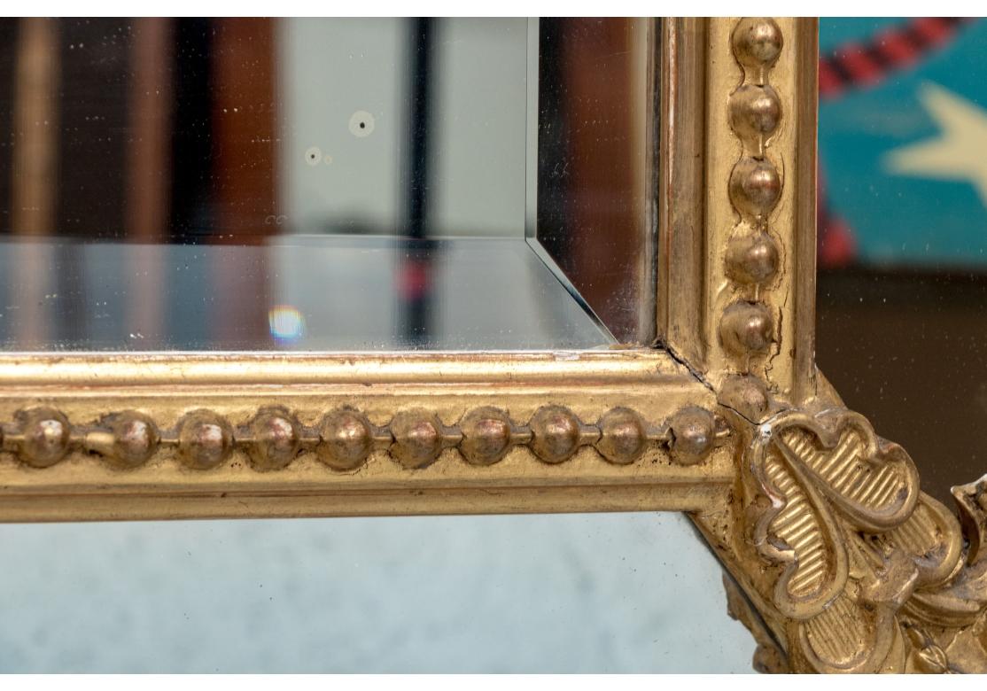 Grand Louis XVI Style Segmented Giltwood Mirror For Sale 3