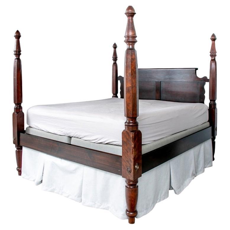 Grand Mahogany Four Poster King Bedstead - NO MATTRESS OR BOX SPRING