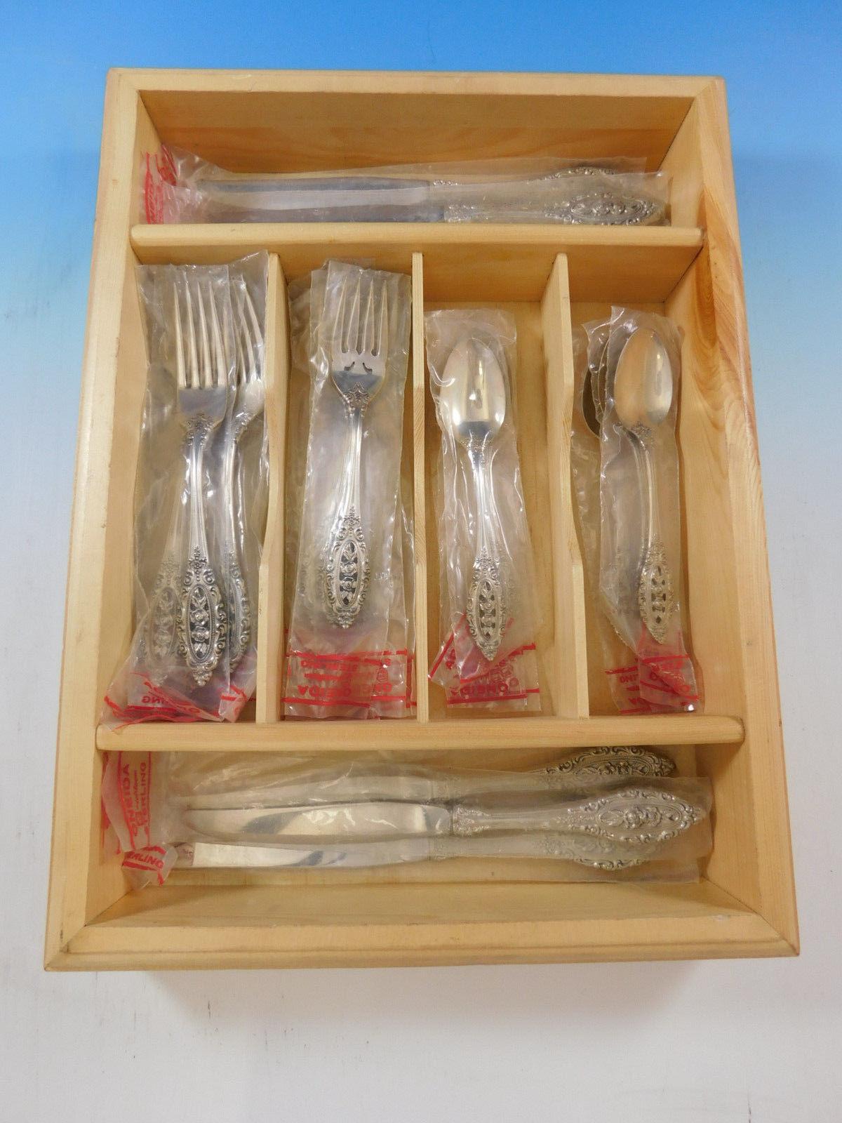Grand Majesty by Oneida Sterling Silver Flatware Set for 6 Service 24 Pcs New 1