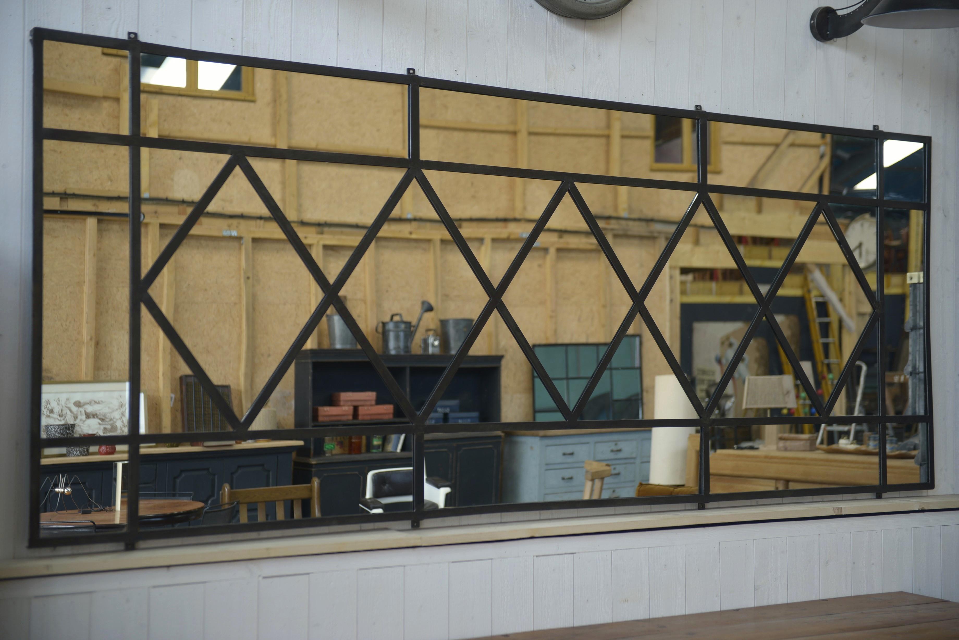 Grand miroir industriel 1960 In condizioni buone in vendita a TOURCOING, FR
