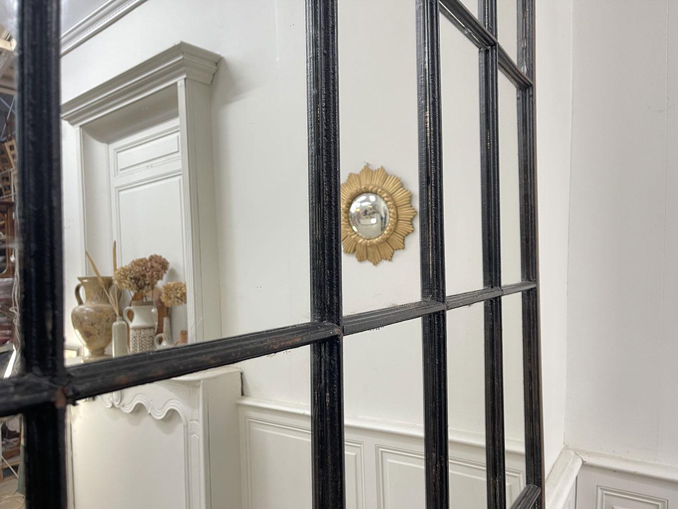 Metal Grand miroir verrière 1930 For Sale