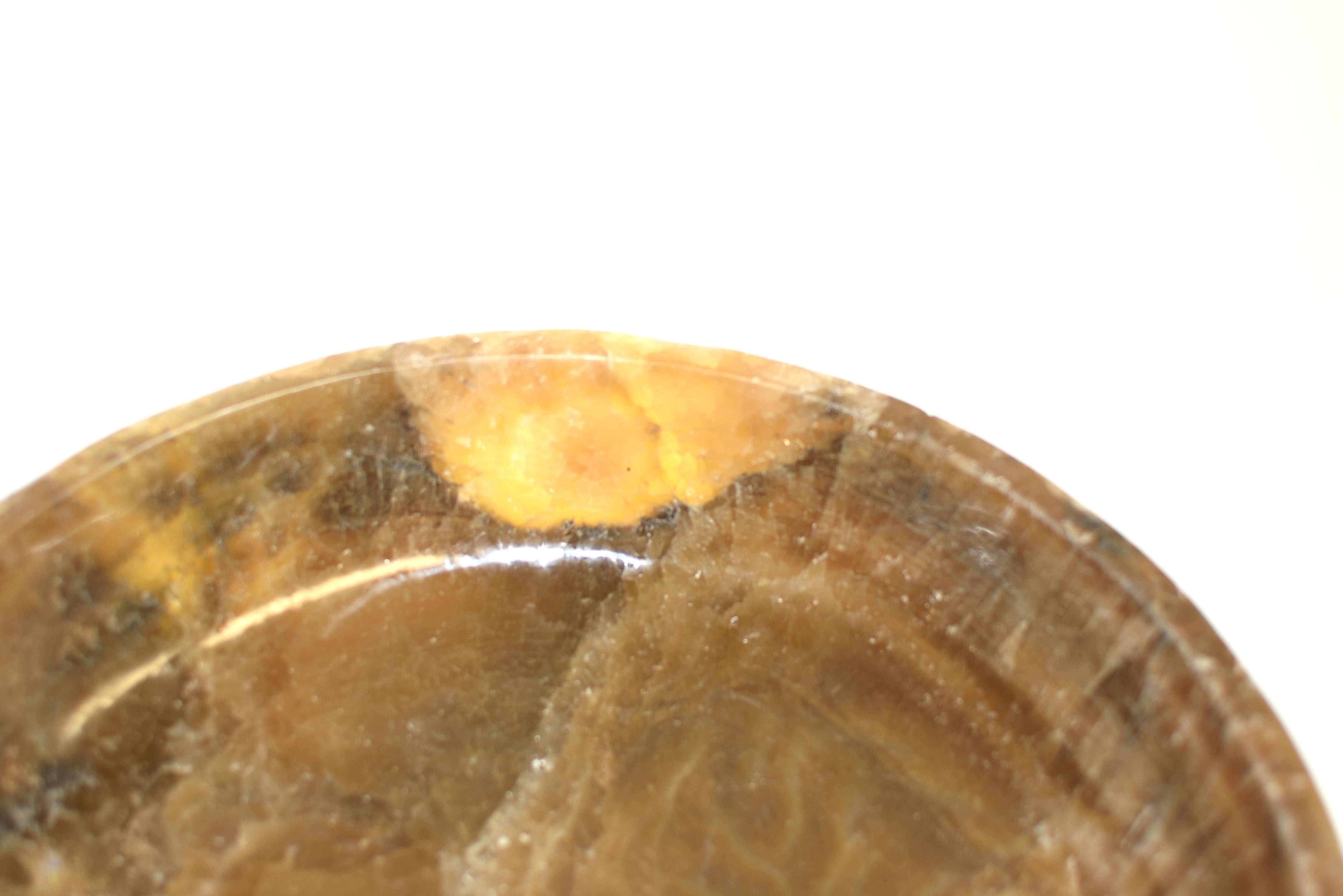 Gran Cuenco de Ónice Natural Caramelo 12