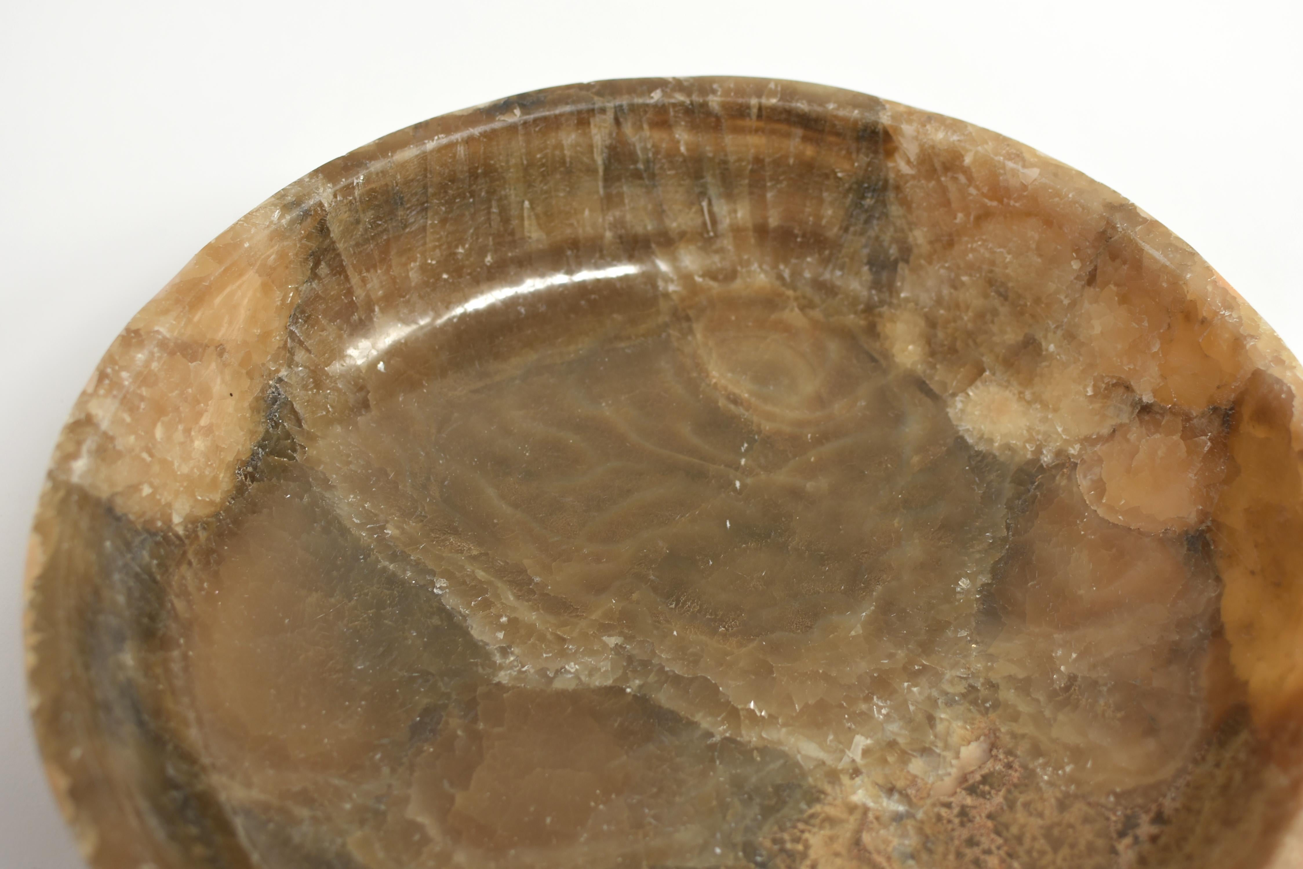 Gran Cuenco de Ónice Natural Caramelo 12