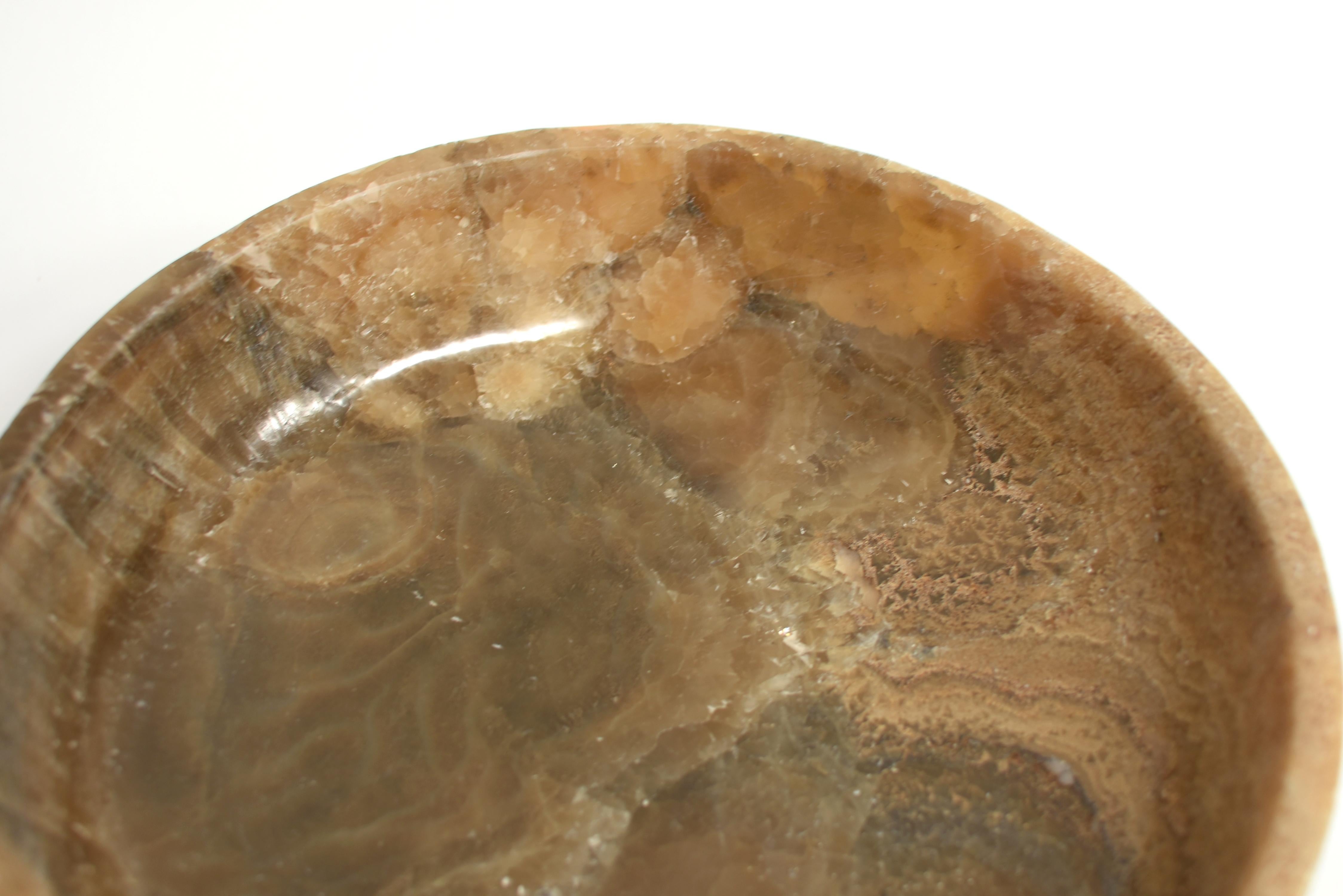 Gran Cuenco de Ónice Natural Caramelo 12