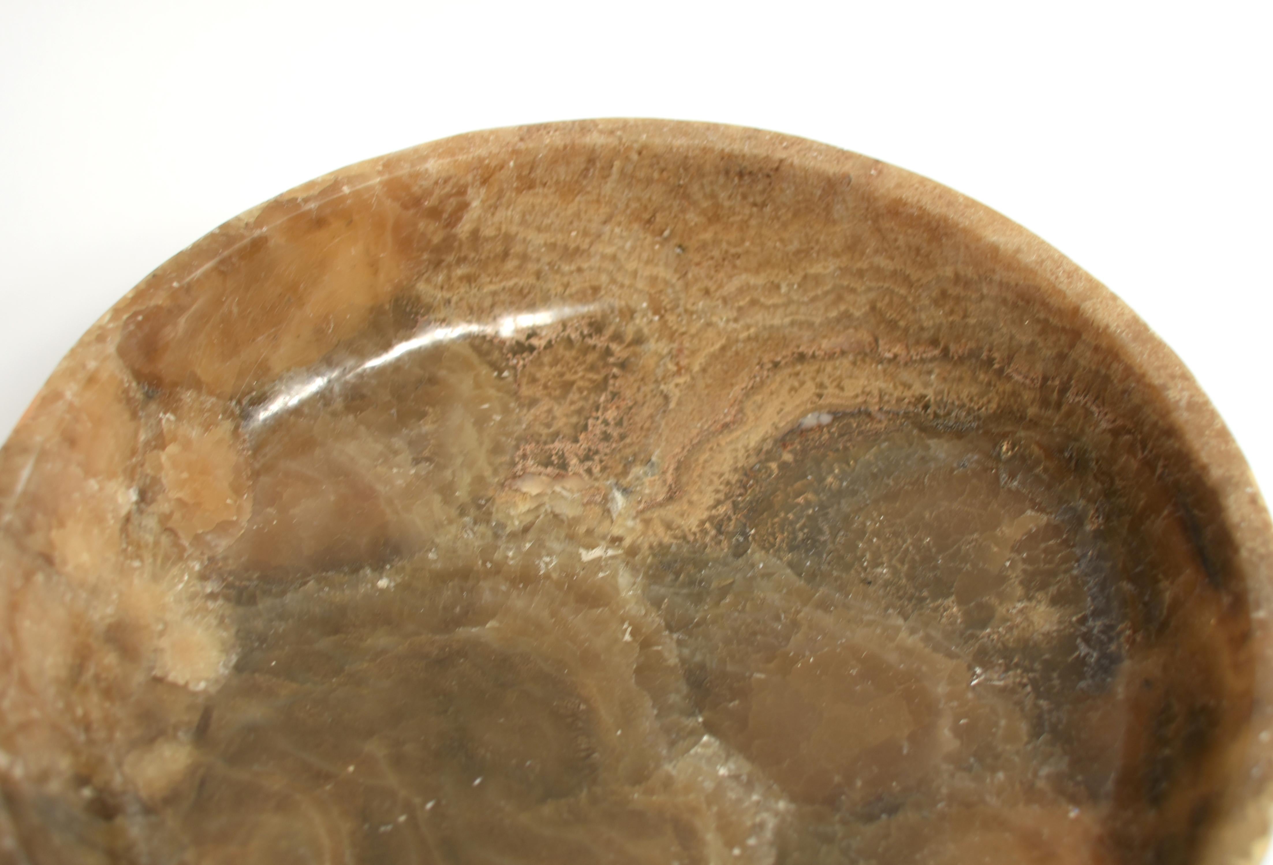 Gran Cuenco de Ónice Natural Caramelo 12