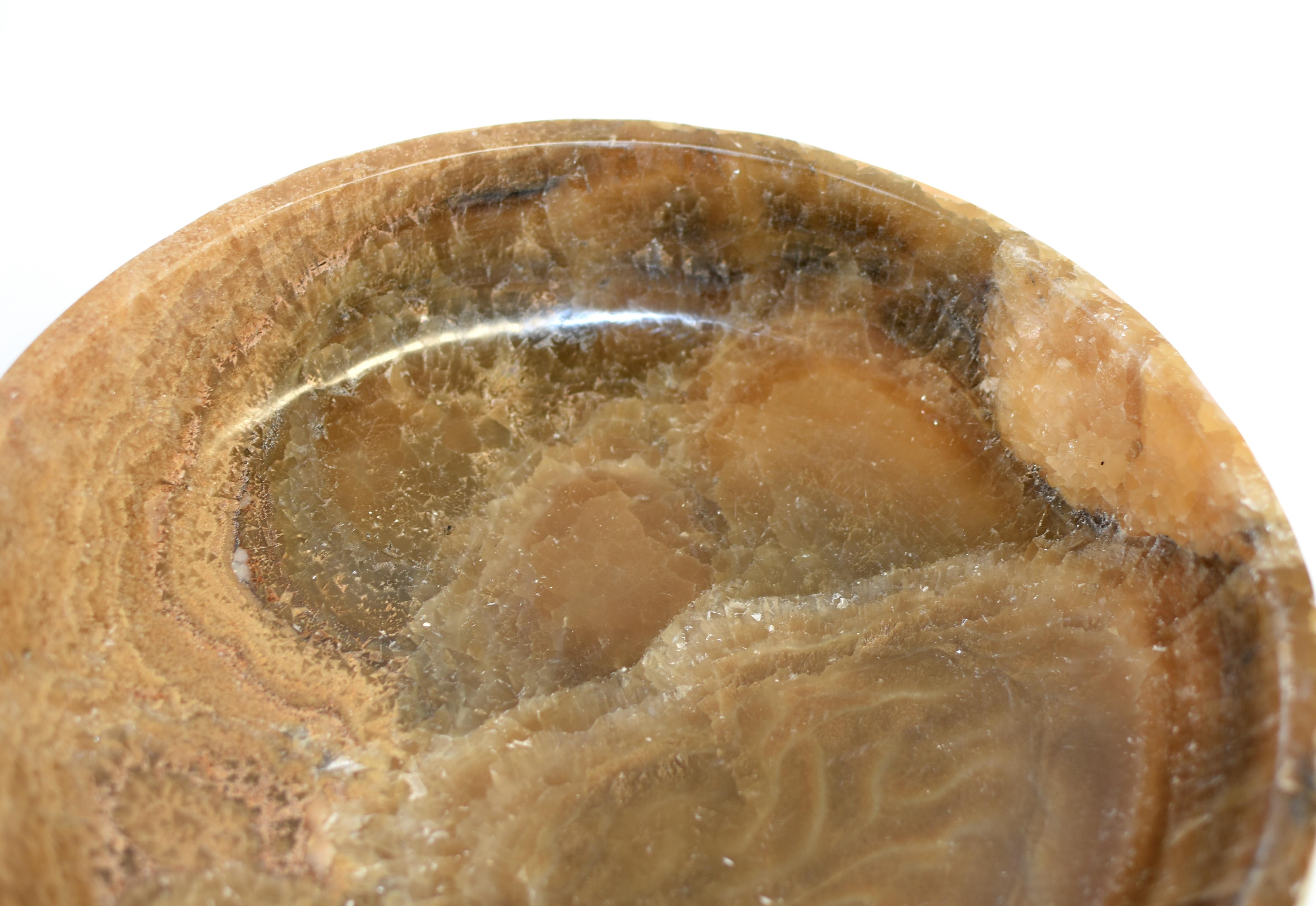 Gran Cuenco de Ónice Natural Caramelo 12