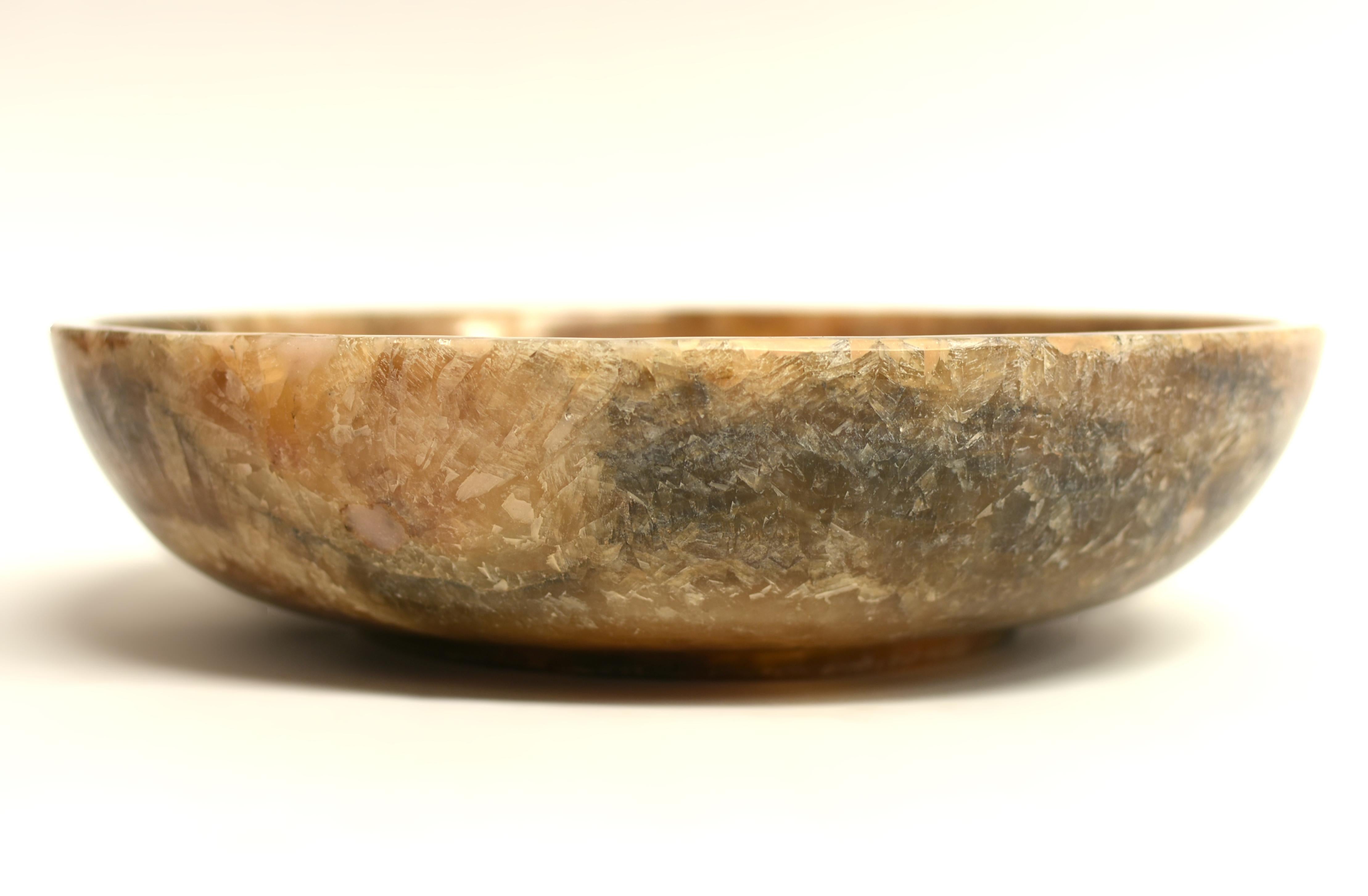 Gran Cuenco de Ónice Natural Caramelo 12