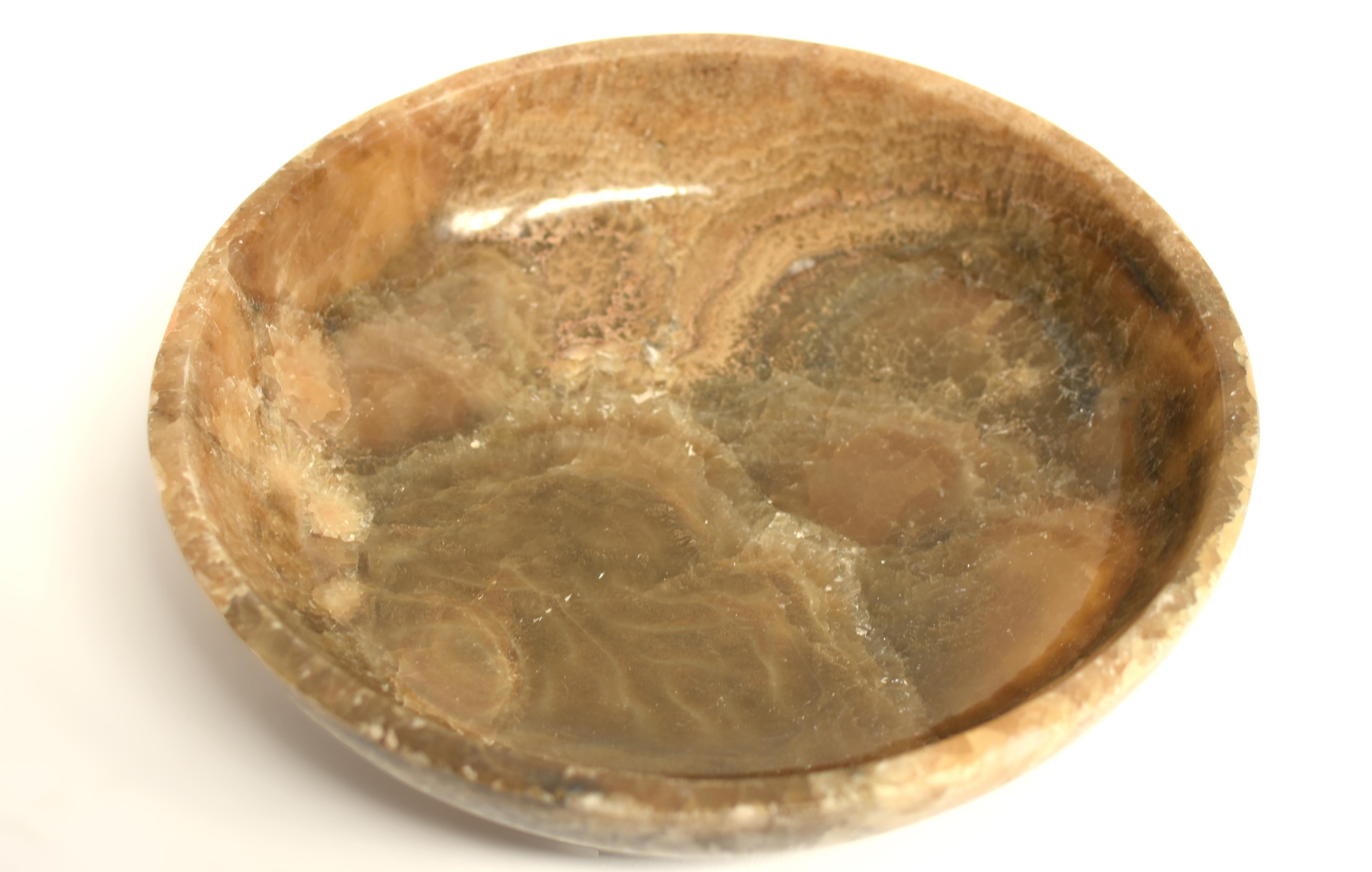 Gran Cuenco de Ónice Natural Caramelo 12