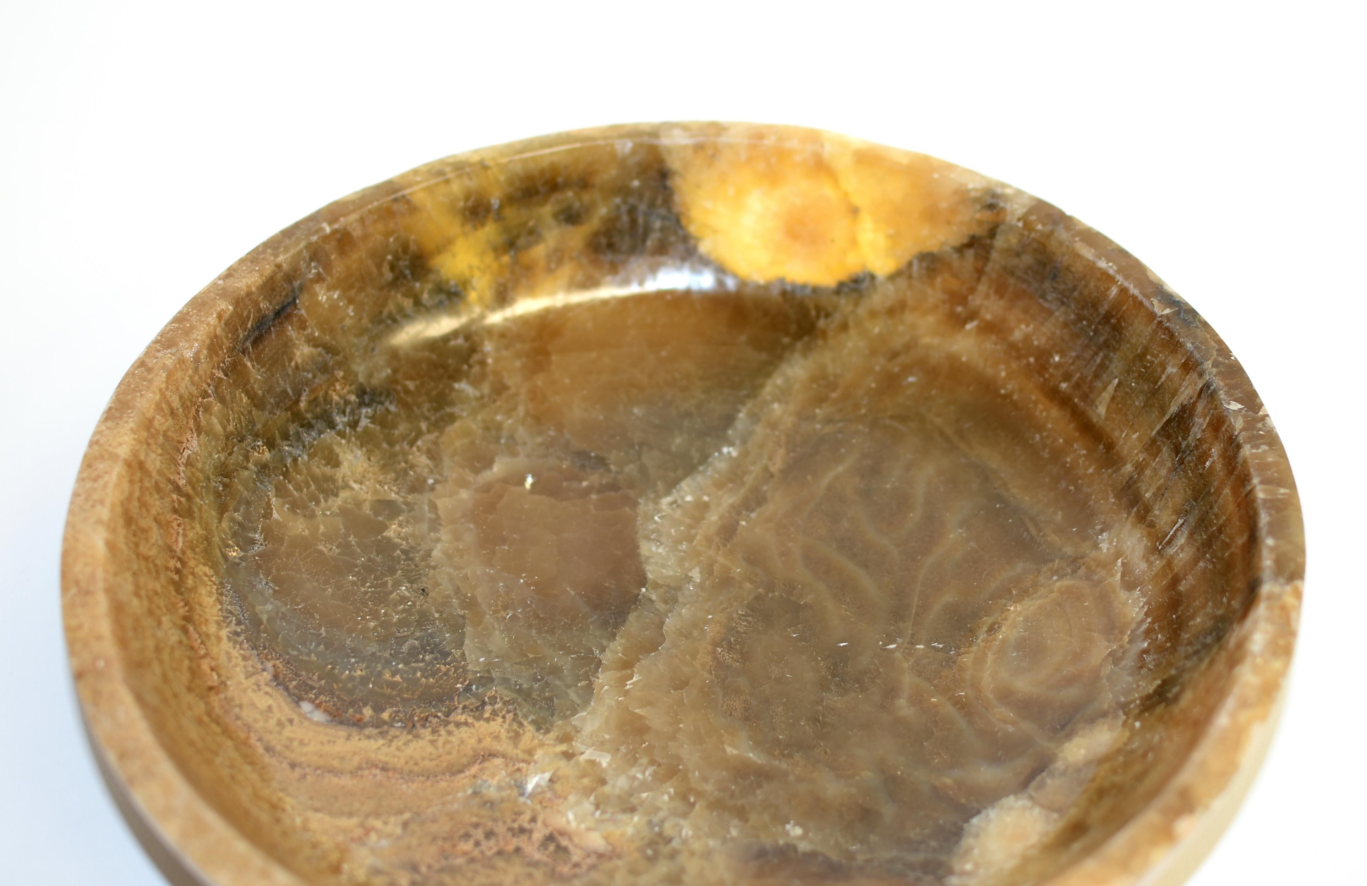 Gran Cuenco de Ónice Natural Caramelo 12