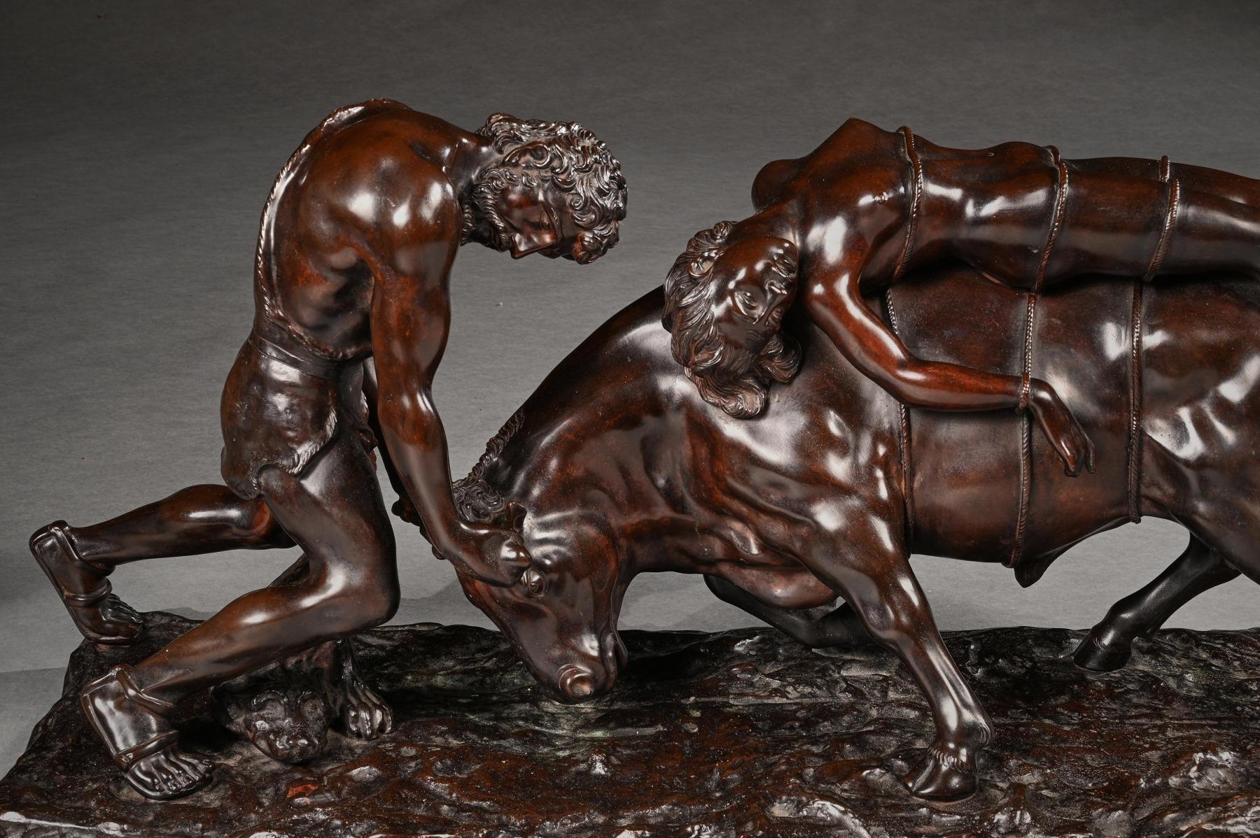 Große neapolitanische Bronze mit der Darstellung der Entführung Europas von Vincenzo Cinque im Angebot 6