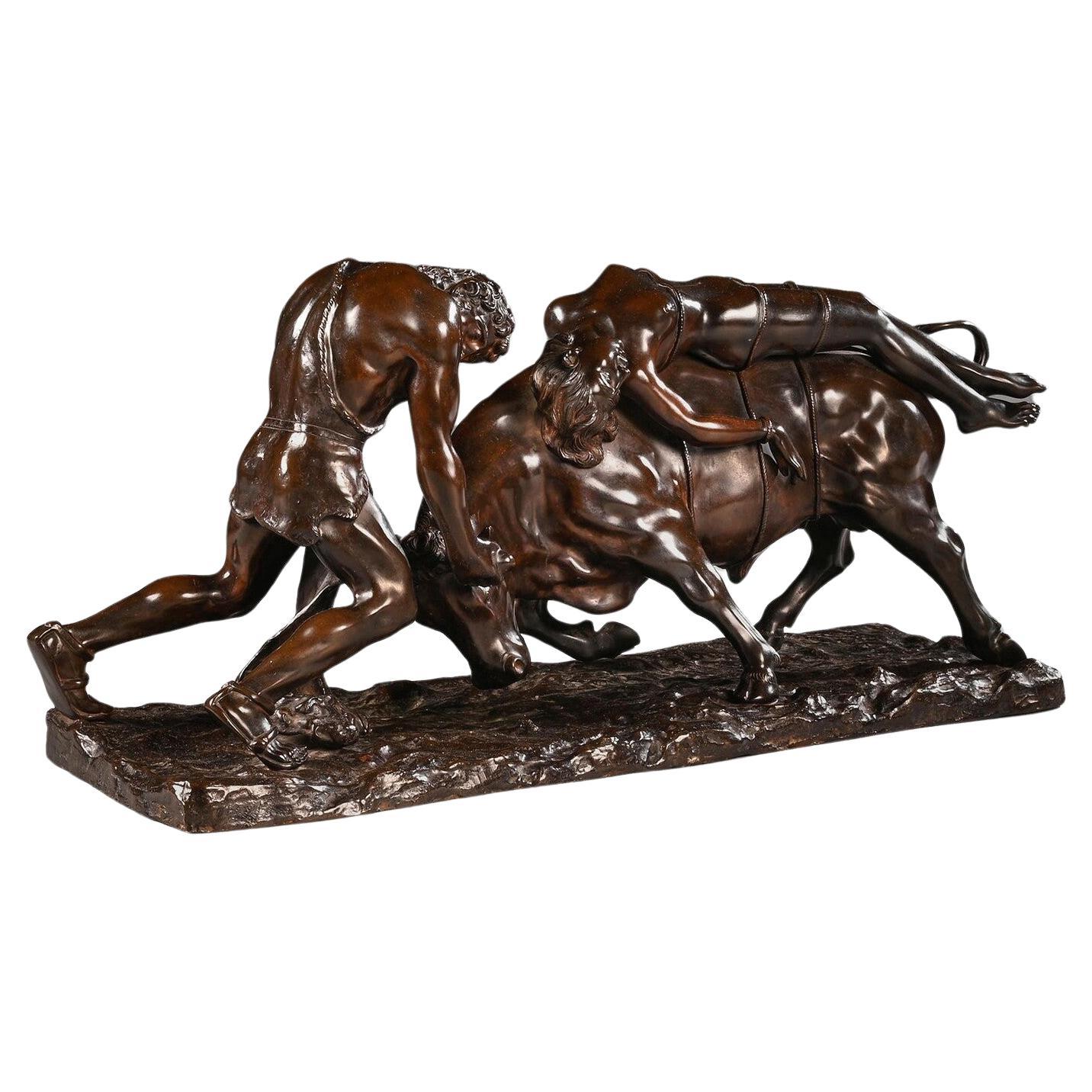 Grand Neapolitan Bronze Depicting the Abduction of Europa by Vincenzo Cinque For Sale