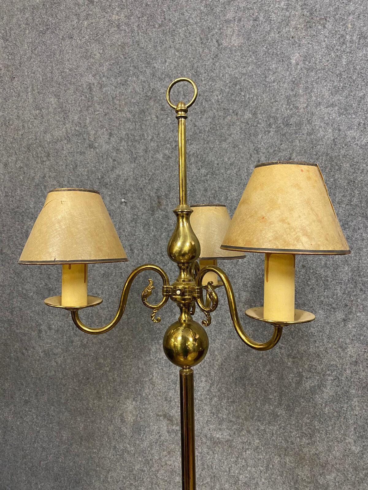 French Grand Neo-Classical Floor Lamp by Lucien Gau -1X46 For Sale
