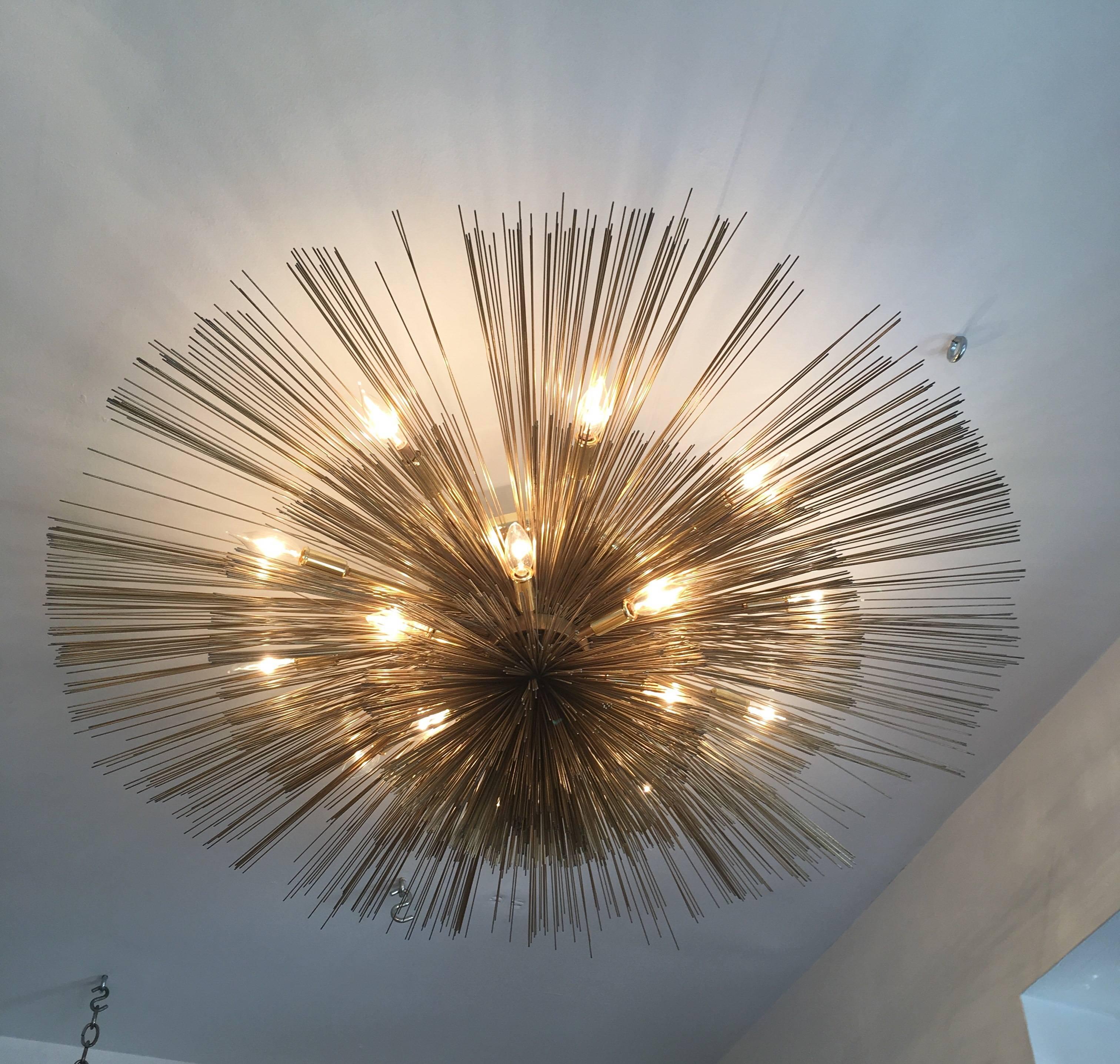 Grand „“Nest“-Lichtskulptur, Einbau-Kronleuchter, Moderne der Mitte des Jahrhunderts im Angebot 8
