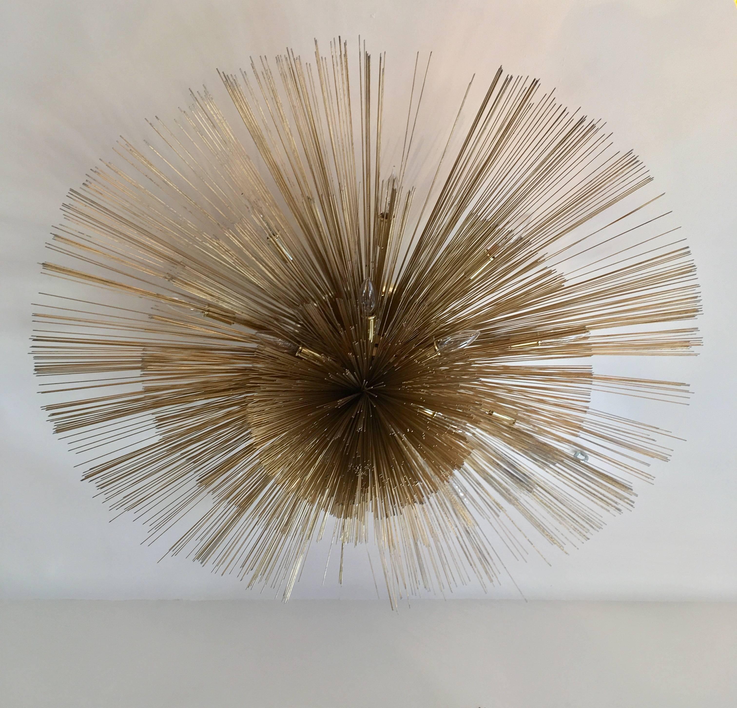 Grand lustre encastré « Nest », sculpture lumineuse moderne du milieu du siècle dernier en vente 10
