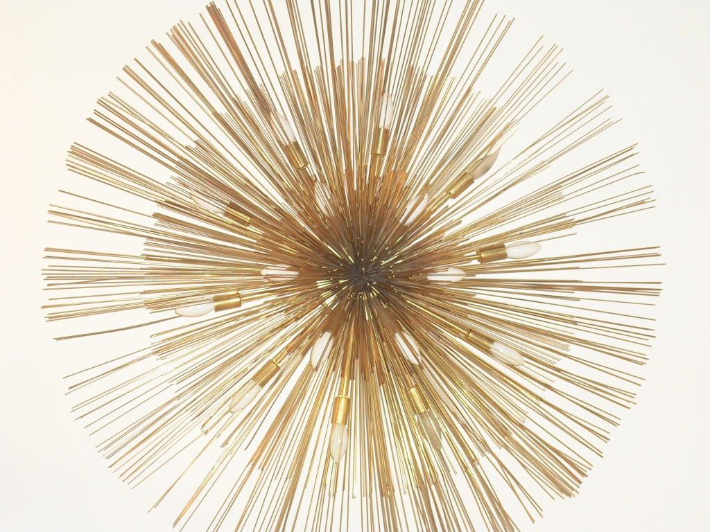 Milieu du XXe siècle Grand lustre encastré « Nest », sculpture lumineuse moderne du milieu du siècle dernier en vente
