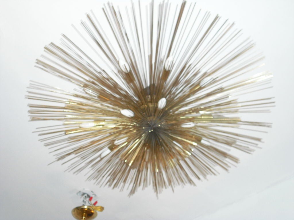 Grand lustre encastré « Nest », sculpture lumineuse moderne du milieu du siècle dernier en vente 2