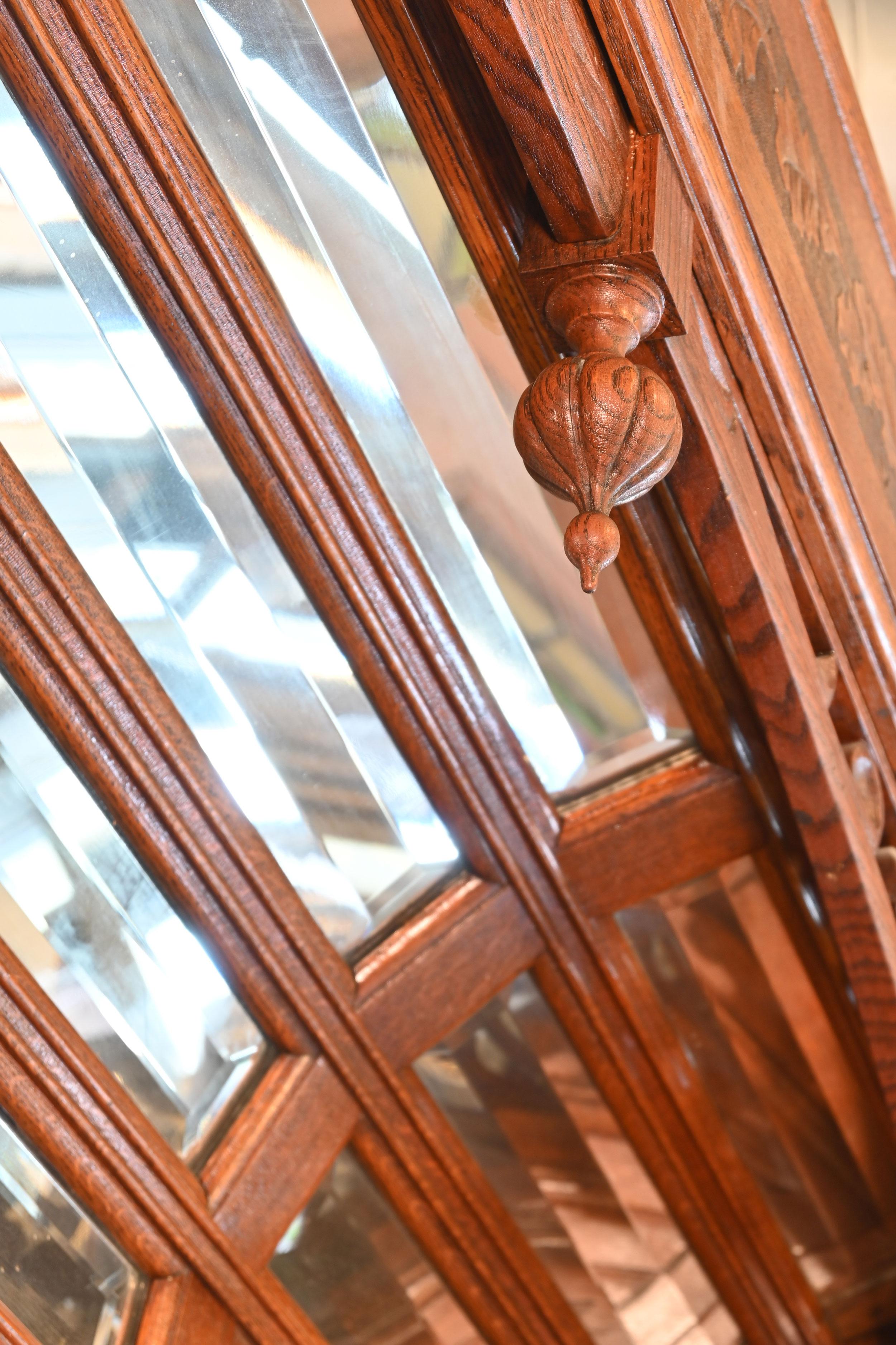 Grand Oak Buffet with Beveled Mirrored Ceiling 2