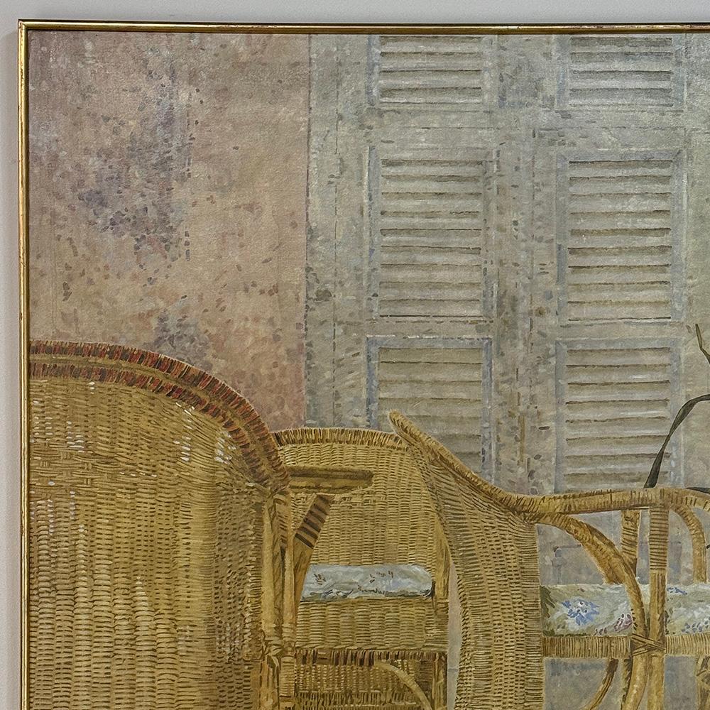 Großes Ölgemälde auf Leinwand von Jaap Schlee (1946-2014) ca. 1980 (Handbemalt) im Angebot