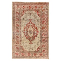 Grand Ornate Oushak Rug with Red