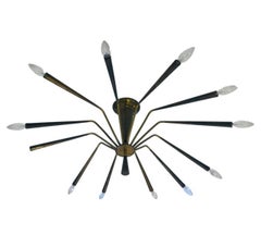 Lustre encastré italien des années 1960 d'Oscar Torlasco Ragno LUMI