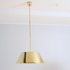 Grand Paavo Tynell Perforated Brass Ceiling Pendant, Idman 1950s