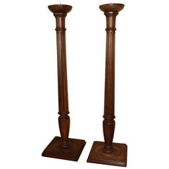 Grand Pair of Candlesticks or Torchiers, circa 1890 Louis XVI