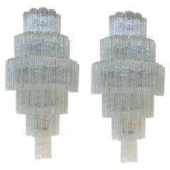 Grand Pair of Mid-Century Modern Tronchi Wall Sconces