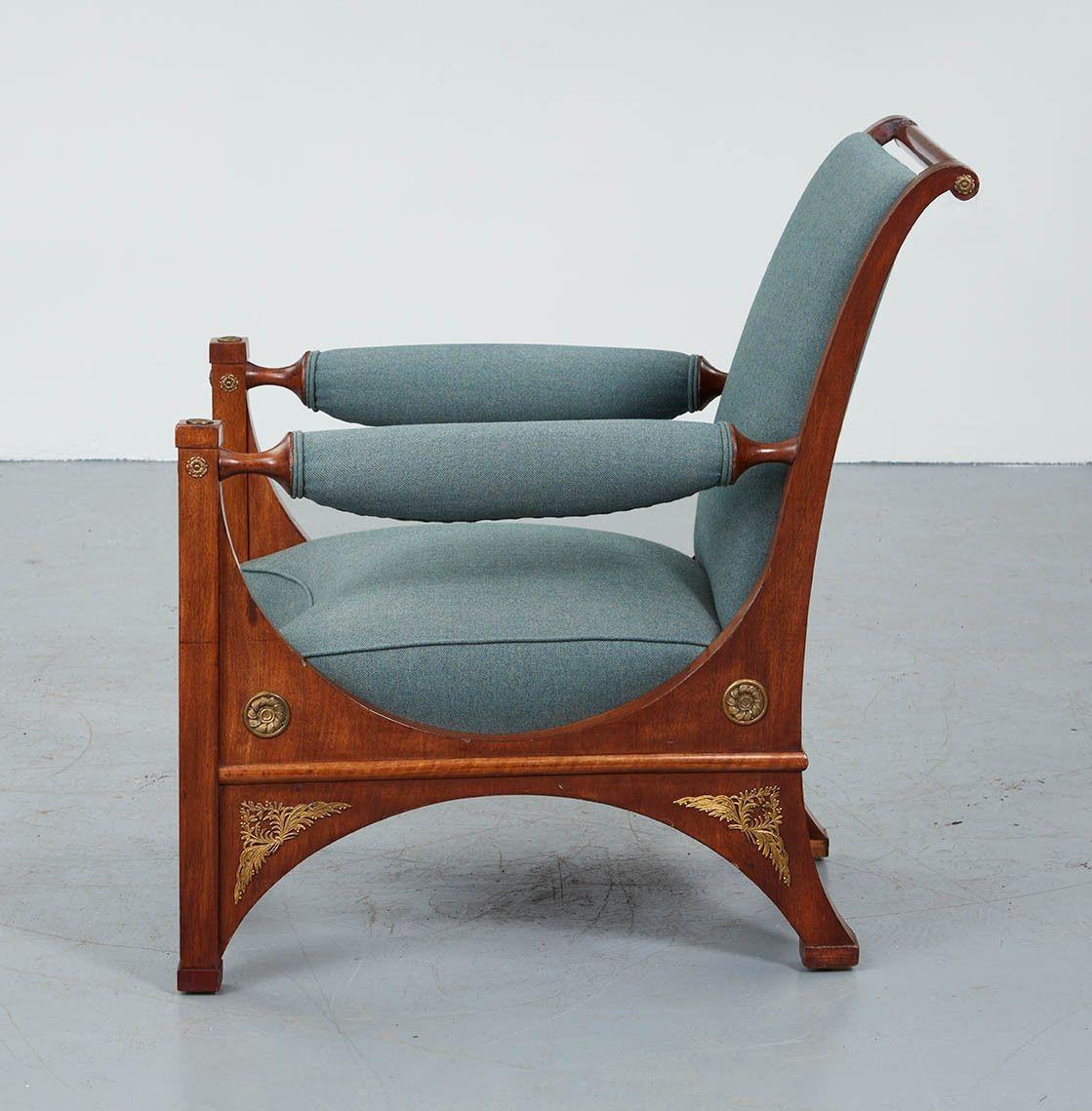 Mid-19th Century Grand Pair of Northern European Armchairs For Sale
