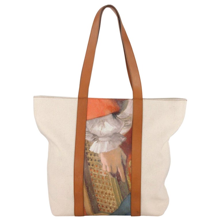 Grand Palais Canvas Tote Bag with Print For Sale at 1stDibs