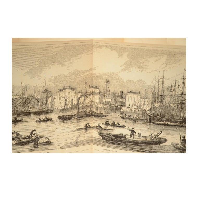 Grand Panorama von London, die Stadt gesehen von der Thames, Evans & Whitelaw, 1849 im Angebot 1