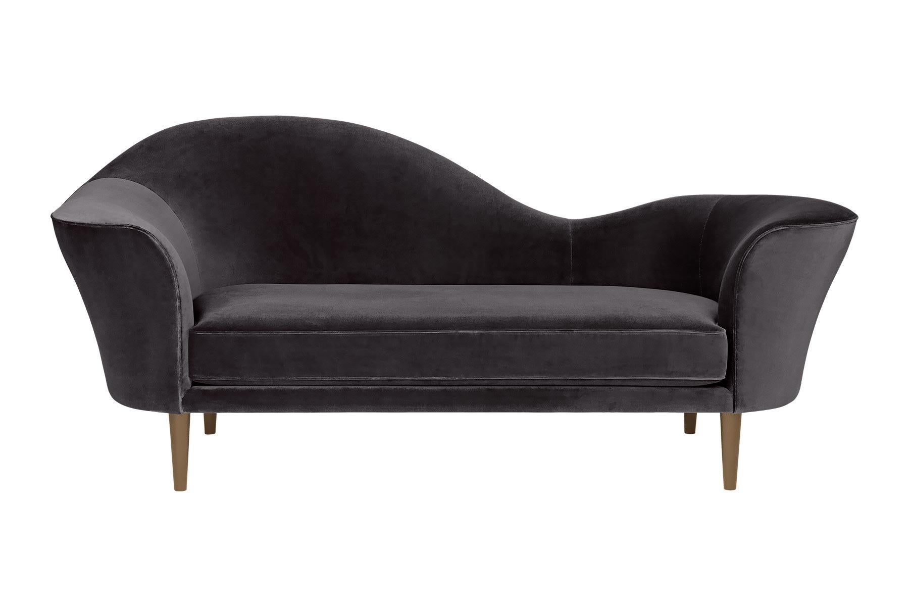 Grand Piano Sofa, Black Stained Beech Legs, Left 1