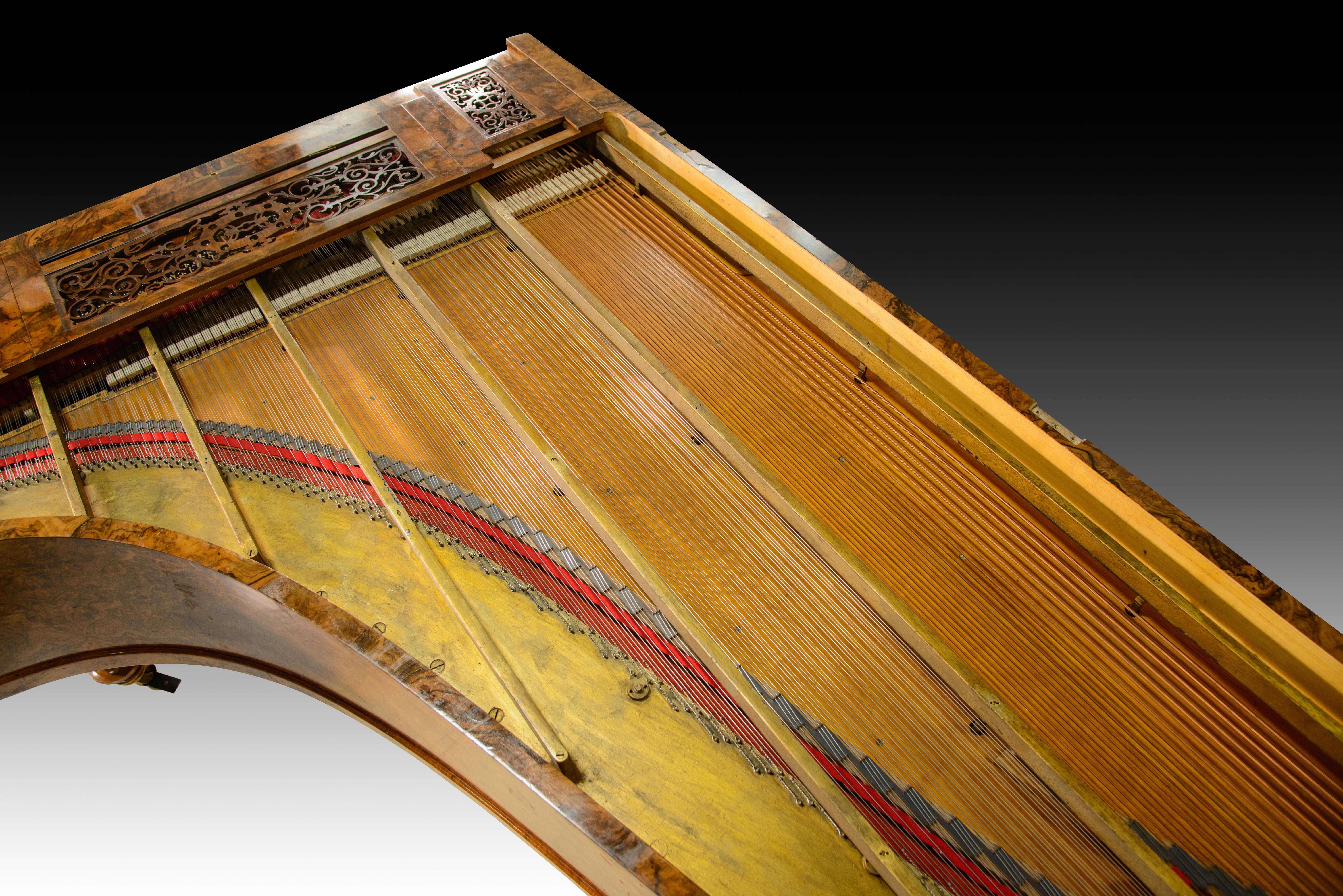 Grand piano. Walnut, metal, etc. Patent Erard London. London, England, possibly For Sale 12